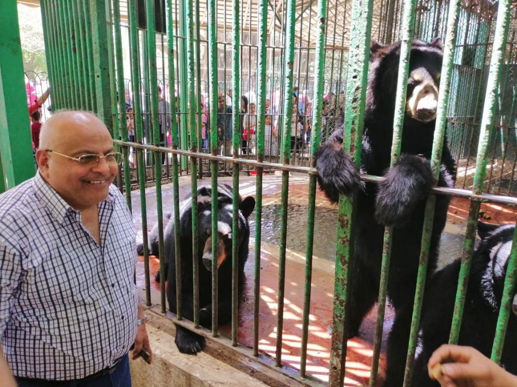 رئيس حدائق الحيوان مع الدببة 2