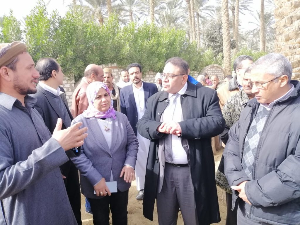 زيارة وفد من وزارة الري لأحد مزارع تحديث الري في محافظة الجيزة