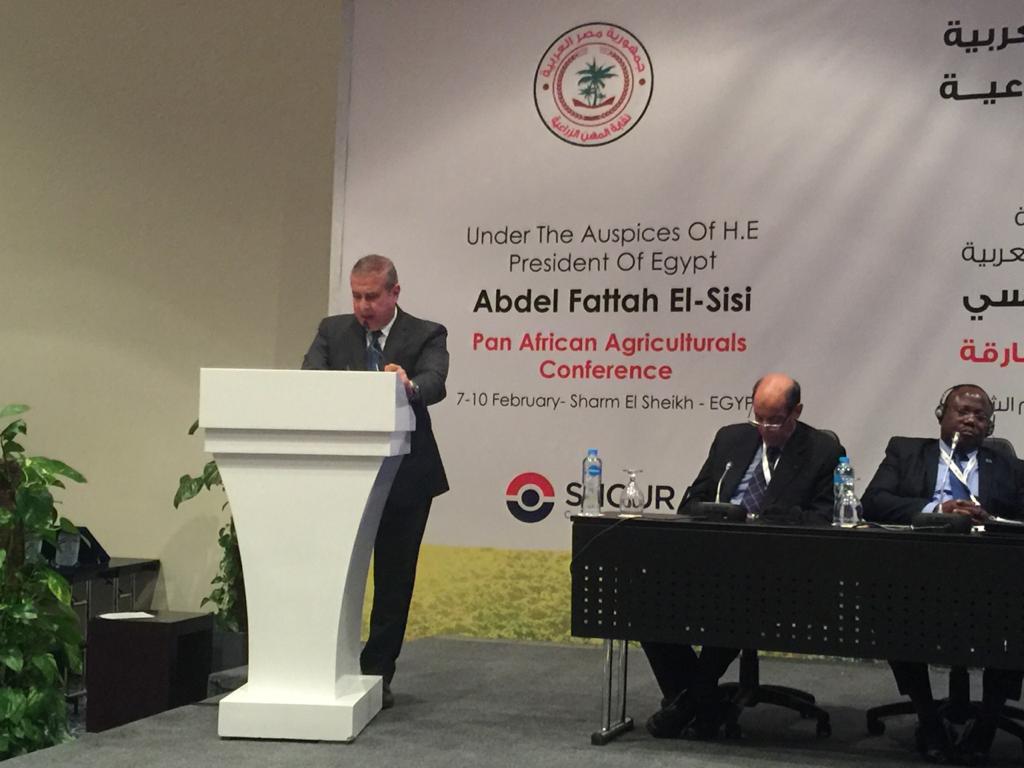جانب من كلمة الدكتور محسن البطران فى مؤتمر تأسيس اتحاد المهندسين الزراعيين الافارقة