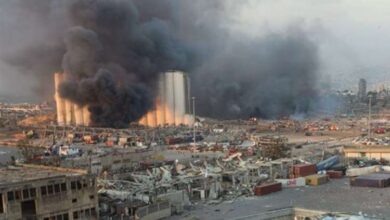 ميناء بيروت بعد الإنفجار