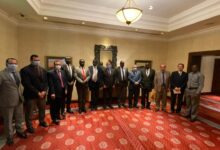 الوفد المصري ووفد جنوب السودان برئاسة الدكتور محمد عبدالعاطي وزير الري