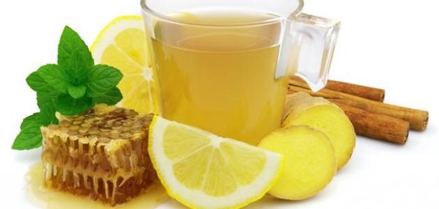 شاي الزنجبيل بالنعناع والليمون