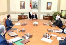 اجتماع الرئيس السيسي مع وزراء الزراعة والرى 111