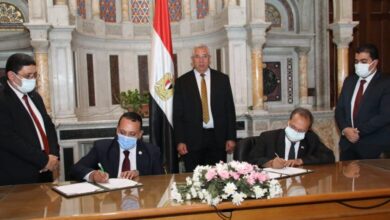 مراسم توقيع بروتوكول تعاون مشترك بين بحوث الصحراء وشركة الريف المصرى