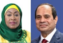 الرئيس عبدالفتاح السيسي رئيس جمهورية مصر العربية وسامية حسن رئيسة تنزانيا