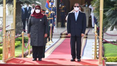 الرئيس السيسي ونظيرته رئيس تنزانيا