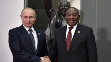 الروسي بوتين ورئيس جنوب أفريقيا