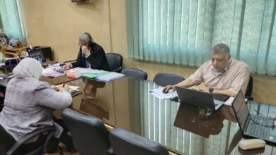 د ممتاز شاهين مدير معهد صحة الحيوان خلال إجتماع مديري المعامل الفرعية 1