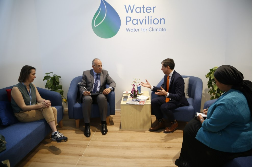 وزير الري يلتقي مع رئيس الشراكة العالمية للمياه 1