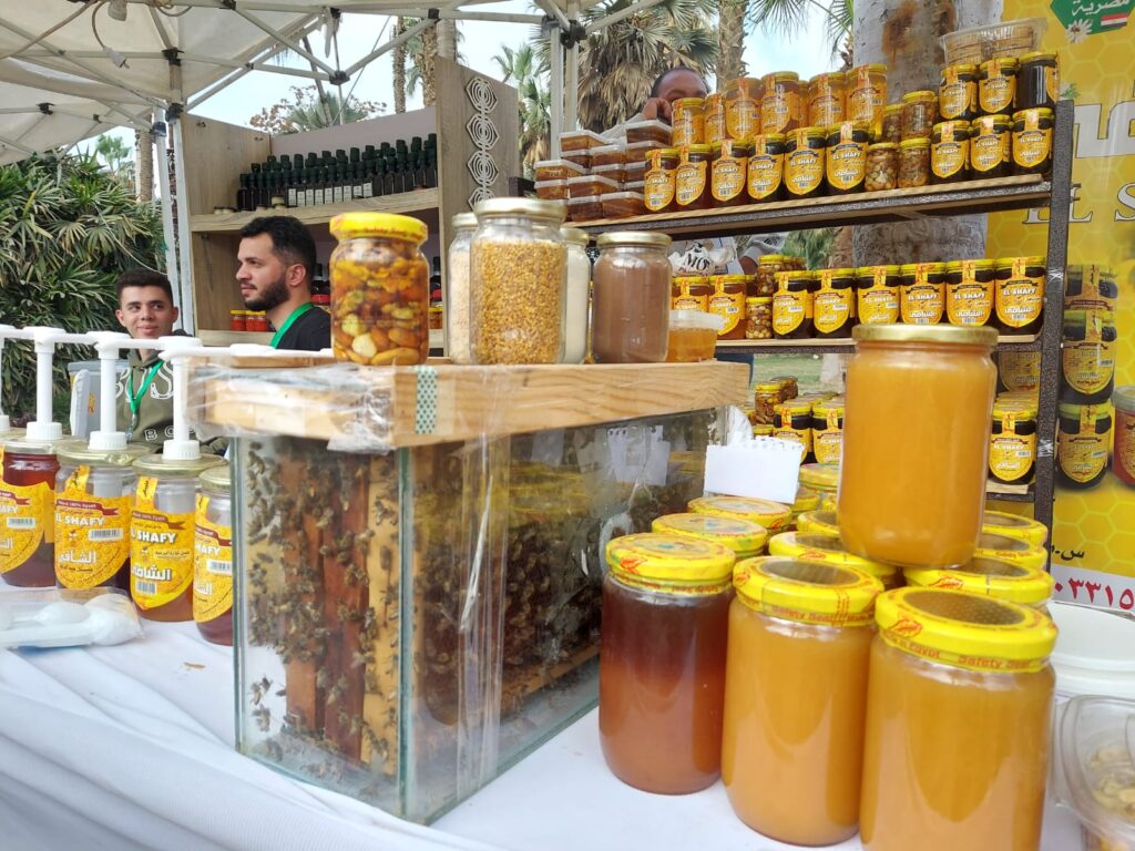 منتجات عسل النحل المصري في مهرجان الجبن scaled