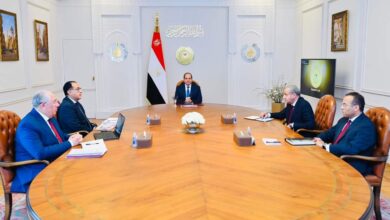 اجتماع الرئيس السيسي مع رئيس الوزراء ووزيري التموين والزراعة