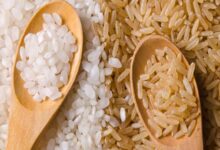 الأرز الأبيض والأرز البني