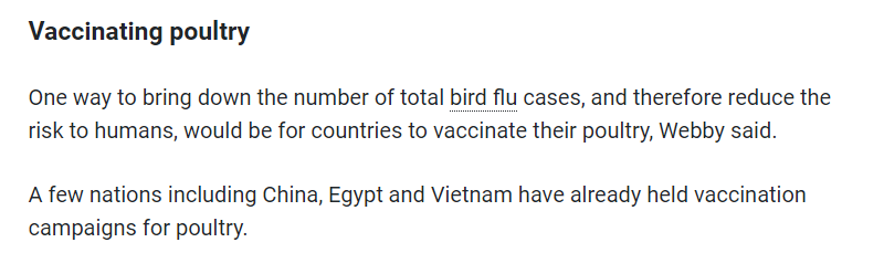 تطعيم الدواجن فى مصر والصين وفيتنام