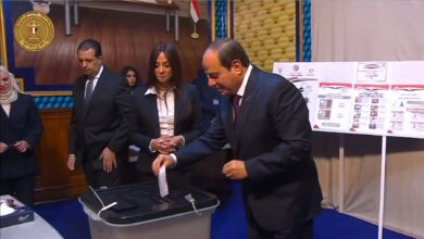الرئيس عبد الفتاح السيسي يدلي بصوته في الانتخابات الرئاسية